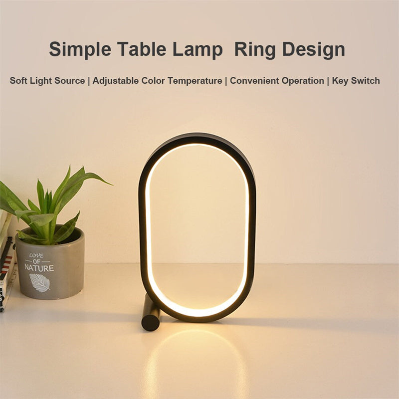 Oval Acrylic Touch Control Dimmable Modern Simple Creative Bedside Reading Desk Table Lamp Led
