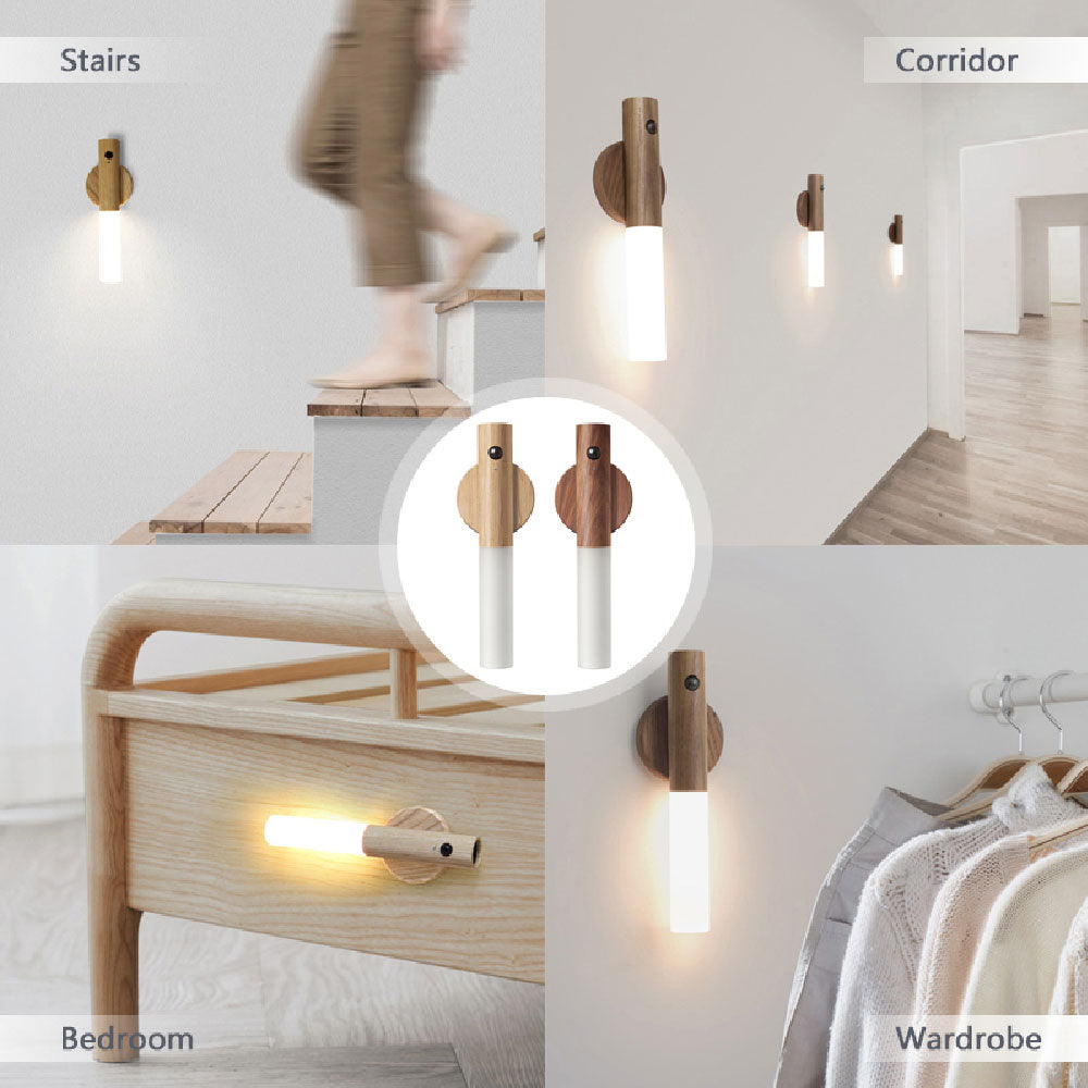 Magnetic Wood Night Light (Auto LED)