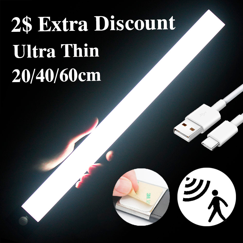 Motion Sensor LED Cabinet Strips (Rechargable)