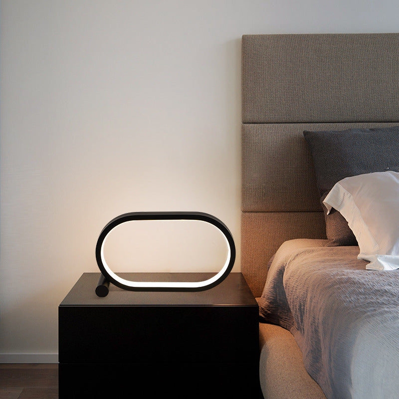 Oval Acrylic Touch Control Dimmable Modern Simple Creative Bedside Reading Desk Table Lamp Led
