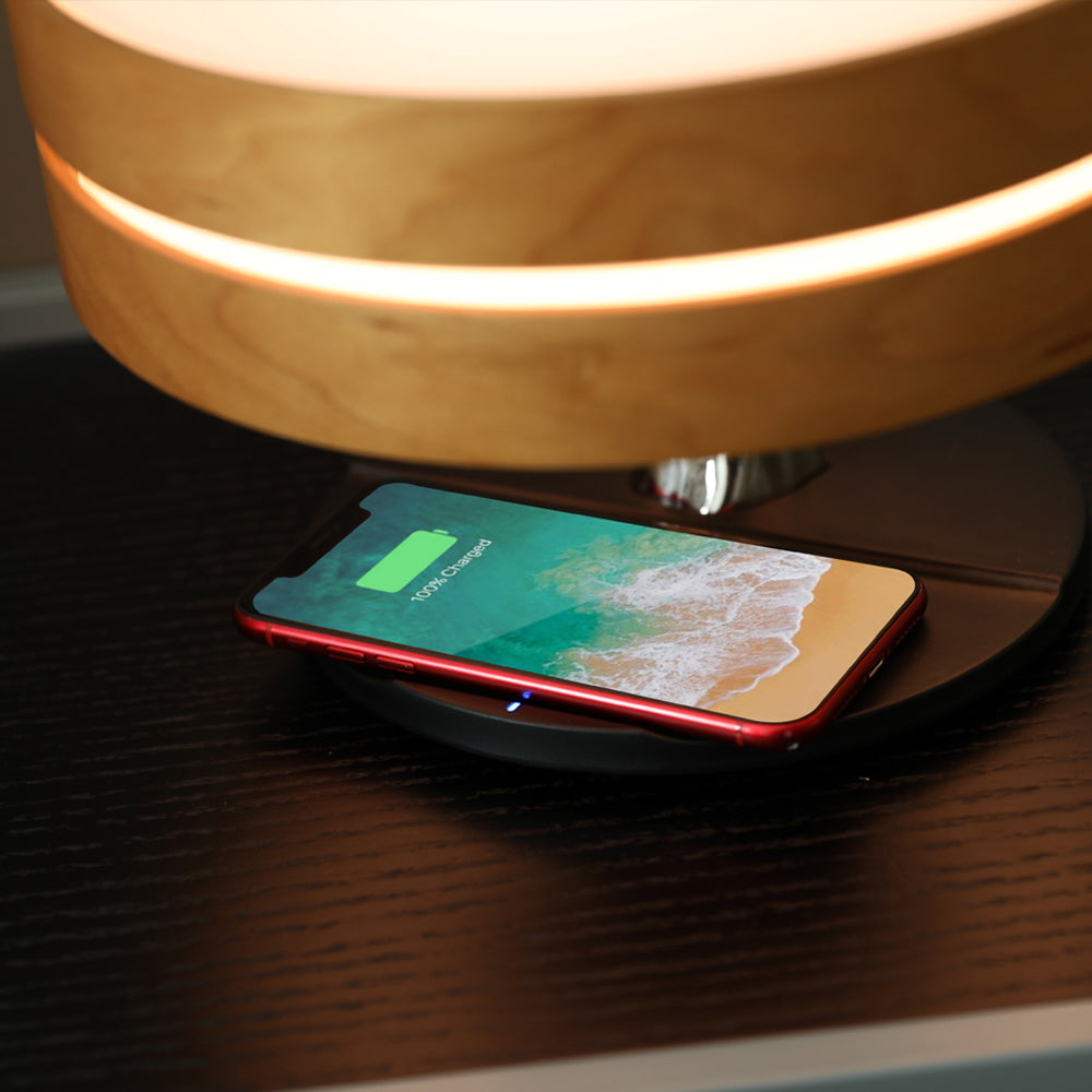 Professional Designed Maple Lamp - Featuring Wireless Charging!
