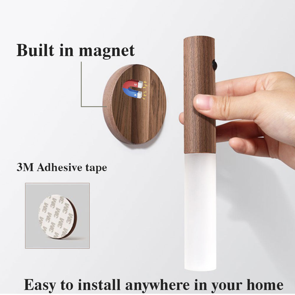 Magnetic Wood Night Light (Auto LED)