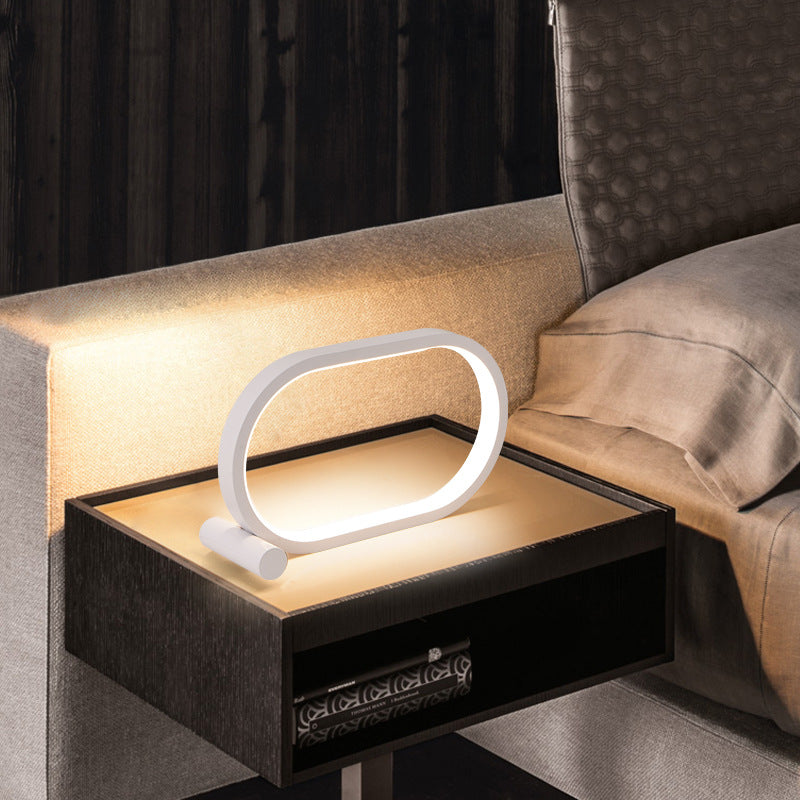 Oval Acrylic Touch Control Dimmable Modern Simple Creative Bedside Reading Desk Table Lamp Led