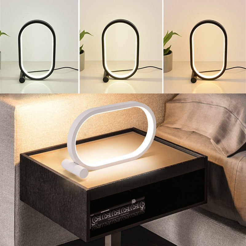 Oval Acrylic Touch Control Dimmable Modern Simple Creative Bedside Reading Desk Table Lamp Led