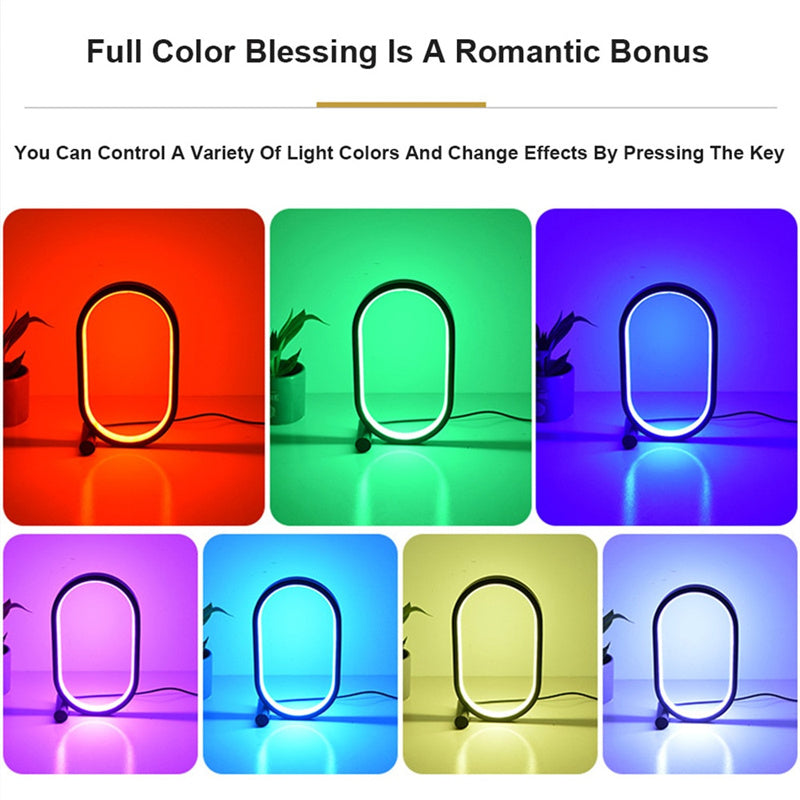 Oval Acrylic Touch Control Dimmable Modern Simple Creative Bedside Reading Desk Table Lamp Led