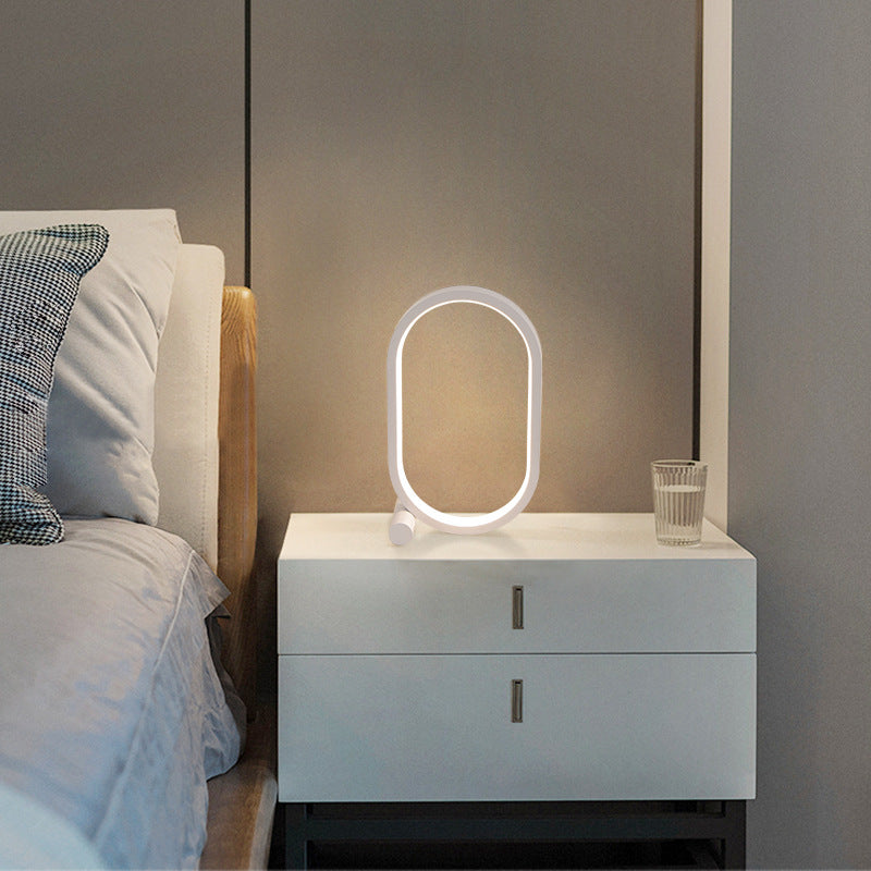 Oval Acrylic Touch Control Dimmable Modern Simple Creative Bedside Reading Desk Table Lamp Led